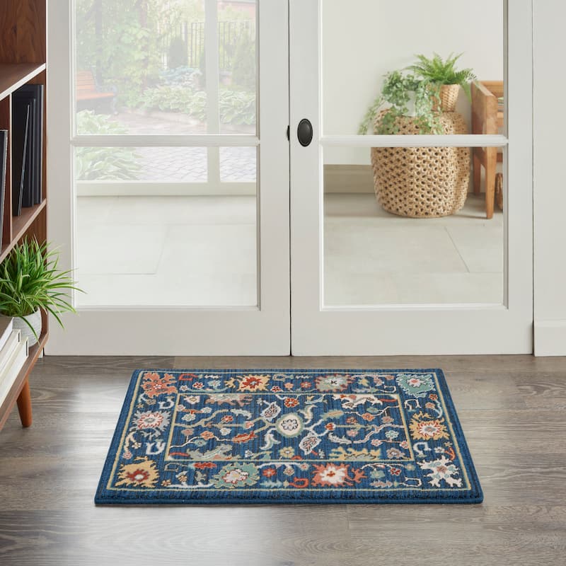 Nourison Parisa Traditional Bordered Floral Area Rug