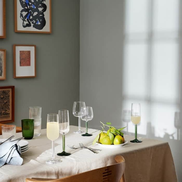 Kähler Hammershøi Champagne Glass, Clear, 2 pcs.