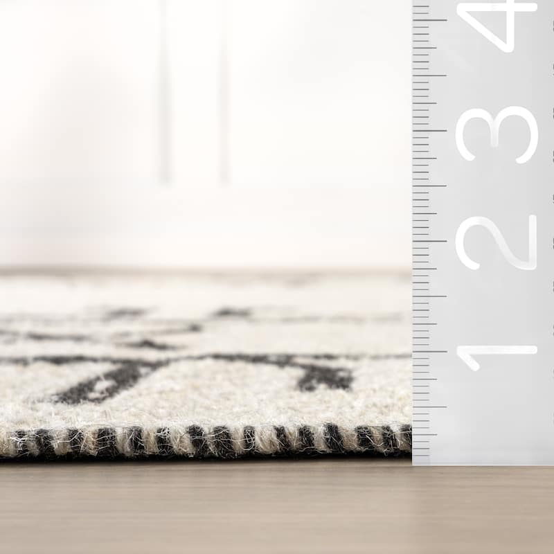 June Geometric Reversible Wool Area Rug