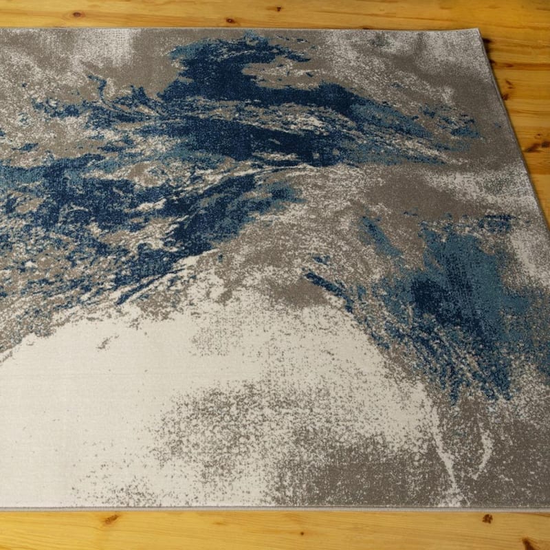 Luxe Weavers Lagos Collection 5575 Beige 5x7 Abstract Area Rug