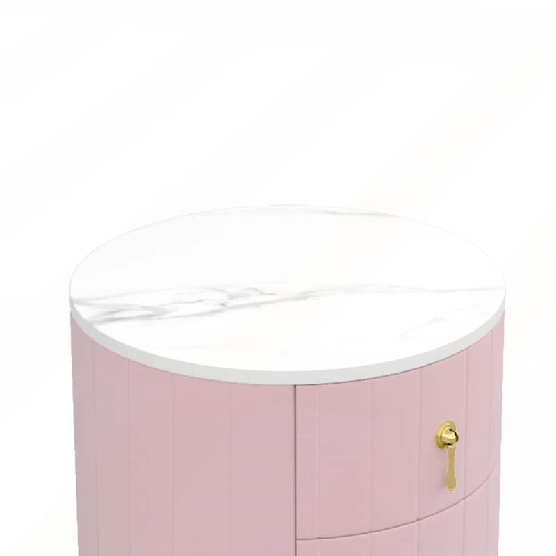 Elegant Beige Upholstered Nightstand with 3 Drawers for Modern Bedrooms