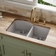 preview thumbnail 15 of 17, Karran Undermount Quartz 32 in. 60/40 Double Bowl Kitchen Sink Kit