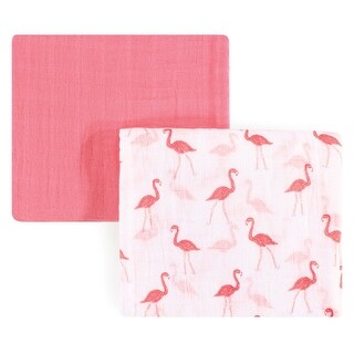 Yoga Sprout Baby Girl Cotton Muslin Swaddle Blankets, Flamingo, One Size - Flamingo - One Size
