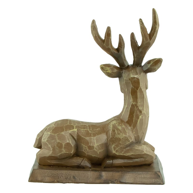 Set of 2 Brown Reindeer Christmas Stocking Holders 7.25"