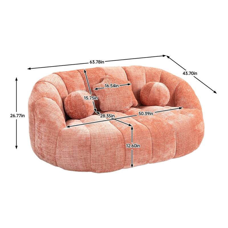 Lounger Bean Bag Chair With 3 Pillows