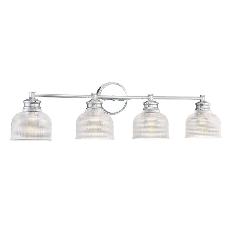 Meridian M80036 4 Light 32" Wide Bathroom Vanity Light with Halophane