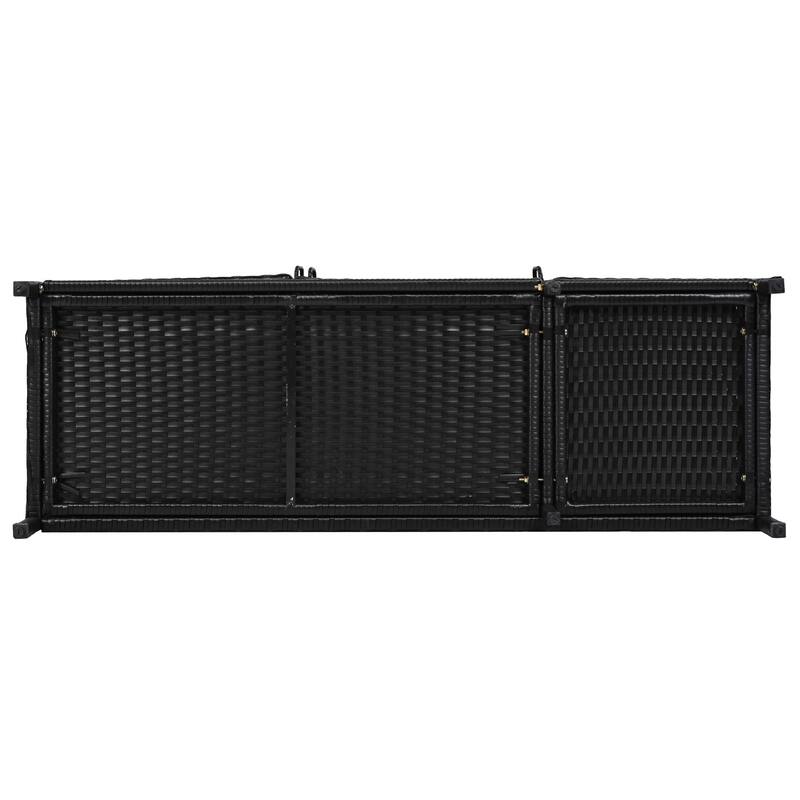 Wicker Storage Cabinet Outdoor Kitchen Iskand Rattan Bar Table Barbecue Cabinet