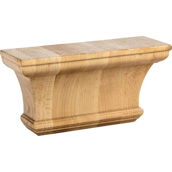 slide 1 of 1, Hardware Resources Capital with Classic Styling, 3"H x 6"W x 1-7/8"D Natural Maple