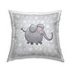 preview thumbnail 1 of 5, Stupell Patterned Elephant Nursery Printed Outdoor Throw Pillow Design by Jeff McKinley rep. Levison Designs