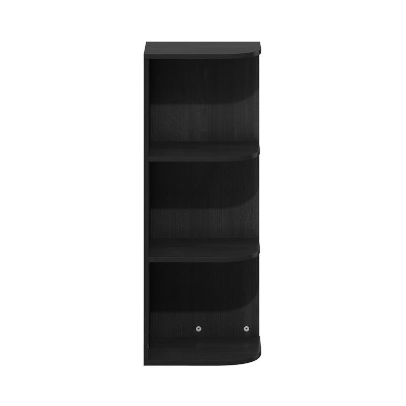 Furinno Pasir 3-Tier Corner Open Shelf Bookcase