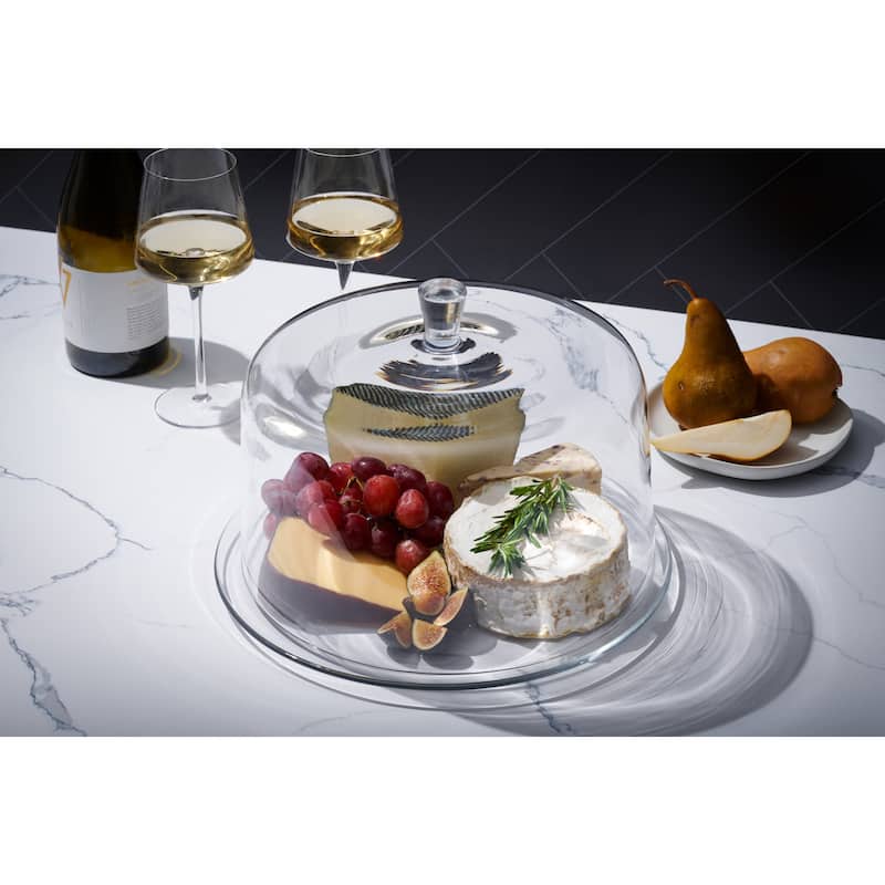 Majestic Gifts Inc 11.5-inch Round European Glass Cake Dome