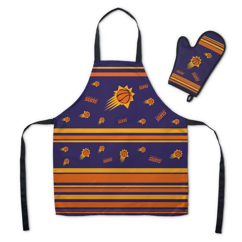 NBA Press Apron BBQ Mitt 2-piece Set - 24" x 28" - Phoenix Suns