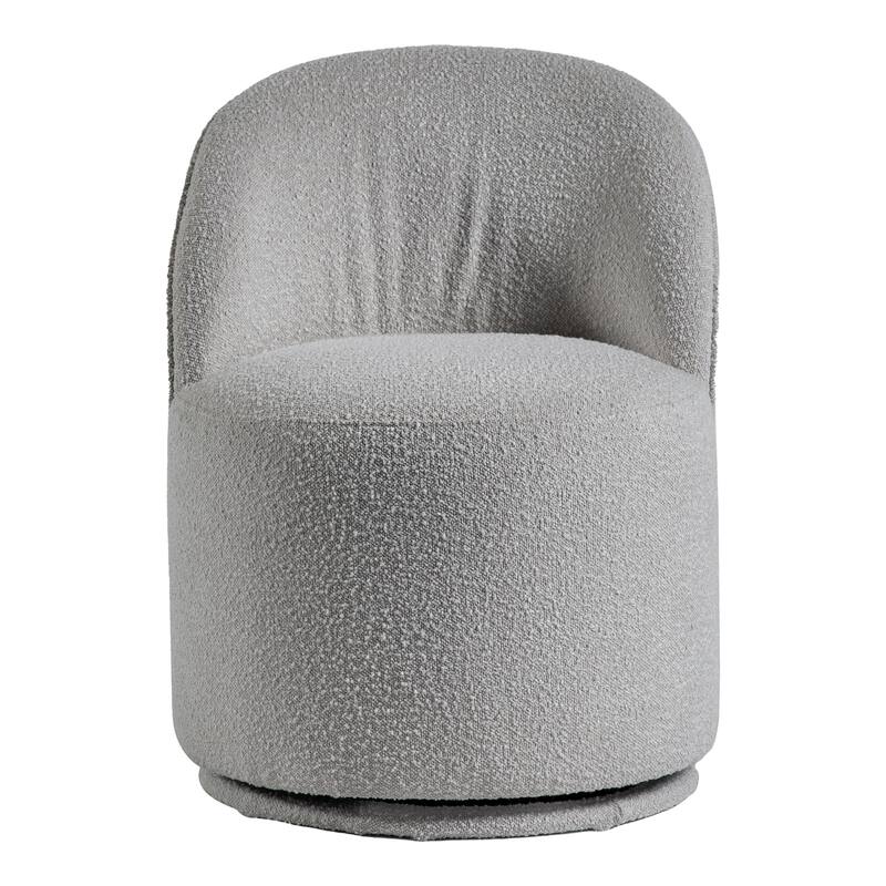 Furniture of America Dorimane Modern Boucle Chenille Round Dining Swivel Chair