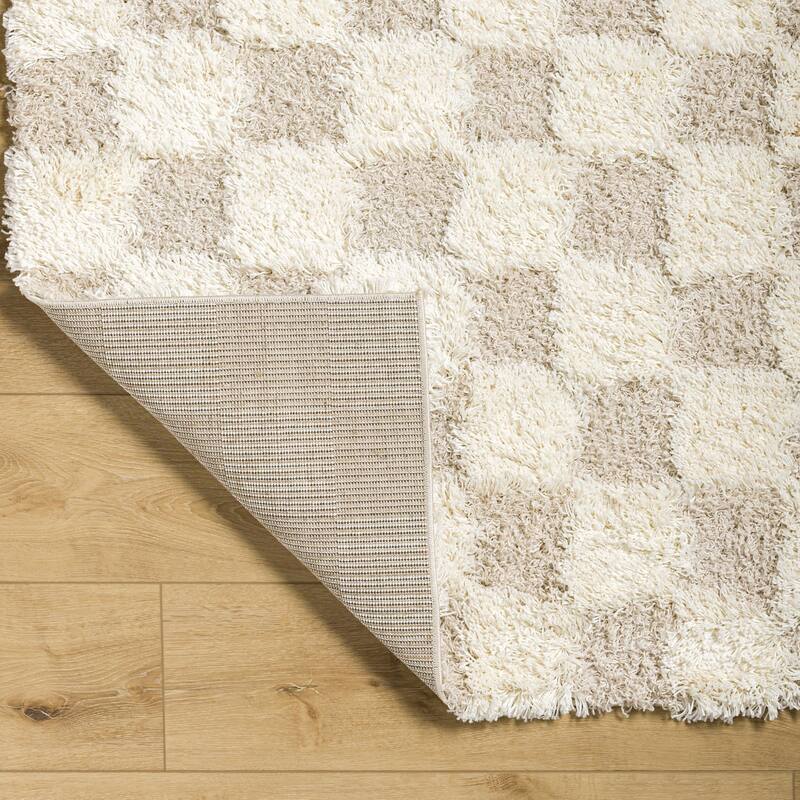Livabliss Sibari Modern Checkered Plush Area Rug