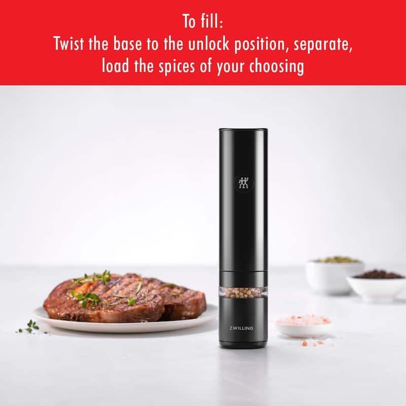 ZWILLING Enfinigy 2-pc Electric Salt/Pepper Mill Set - Black