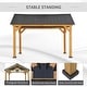 preview thumbnail 7 of 7, Outsunny 13' x 11' Wood Framed Gazebo, Hardtop Canopy, Steel Roof