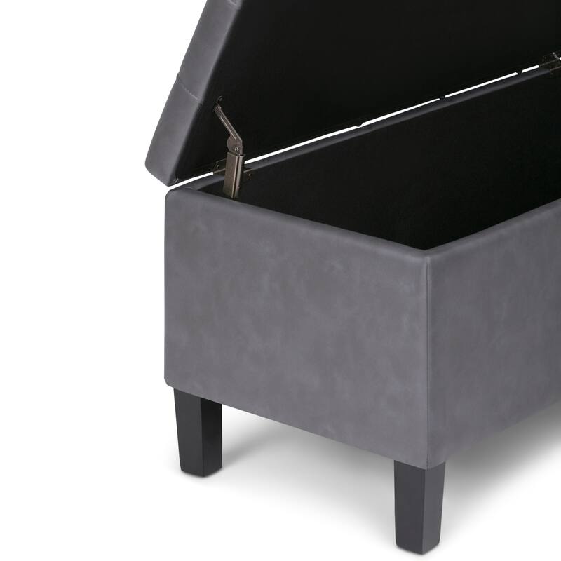 WYNDENHALL Lancaster 44 inch Wide Contemporary Rectangle Storage Ottoman