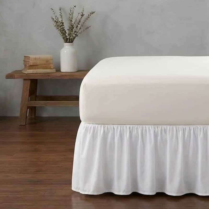 Barefoot Bungalow Landris Ruffled Cotton Blend Bed Skirt, 15 in. Long