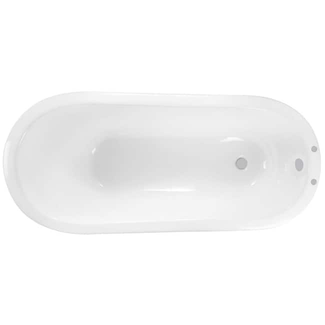 Kingston Brass Aqua Eden 67" Cast Iron Free Standing Tub with 7"