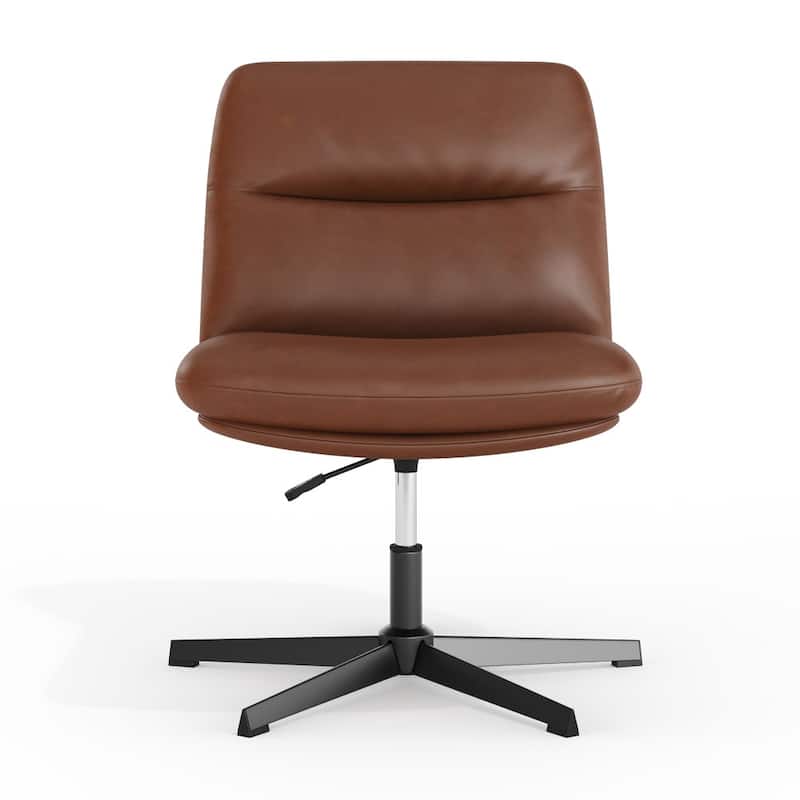 Commercial Wide Mid-Back Padded Upholstered Swivel Office Chair - 27.25"W x 27.25"D x 31.75" - 36.5"H