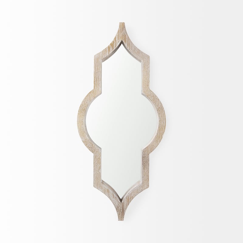 Tamanar Solid Wood Frame Moroccan Inspired Mirror - 34" x 15"