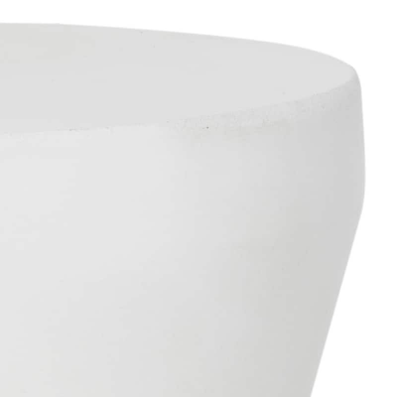 SAFAVIEH Torre Concrete Indoor/ Outdoor Accent Table (Ivory) - 12.2" x 12.2" x 17.3"