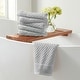 preview thumbnail 123 of 193, Linery & Co. Cotton Diamond Waffle Texture Bath Towels. Hand Towel (Pack of 6) - Light Gray