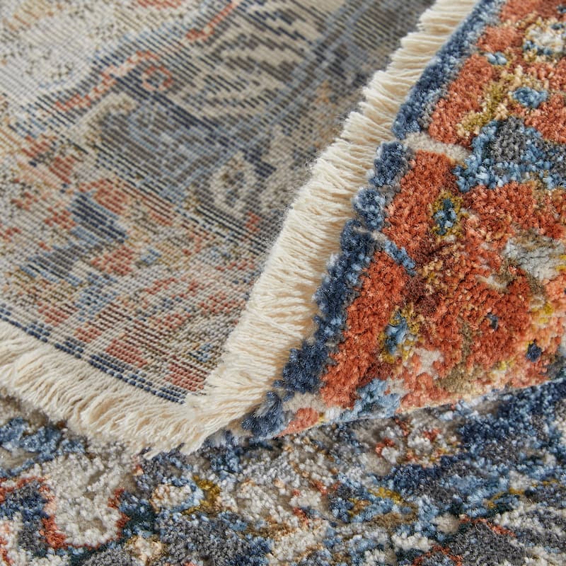 Grand Bazaar Frencess Machine Made Floral & Botanical Transitional Area Rug