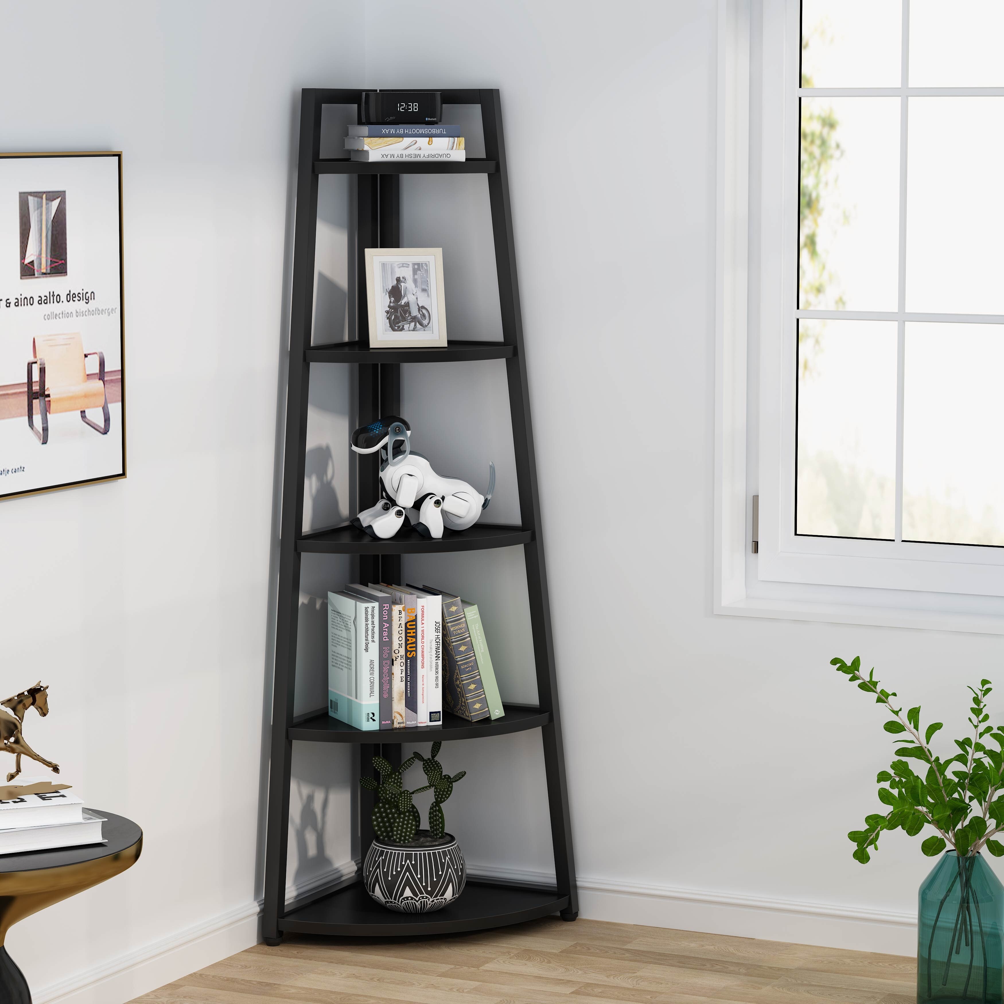 corner bookshelf