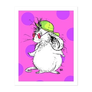 A Rad Little Mouse with a Super Cool Neon Cap Art Print/Poster - Bed ...