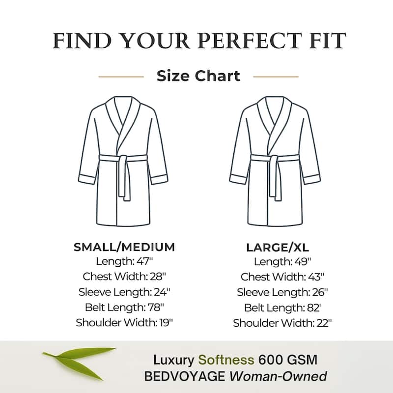 BedVoyage viscose from Bamboo Cotton Bath Robe