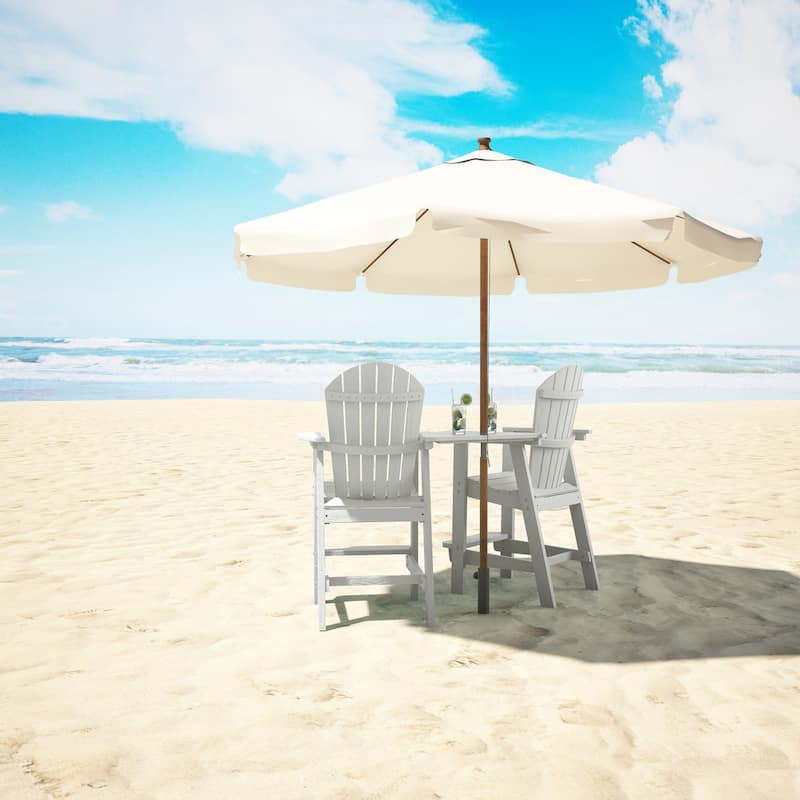 Lesly Double Barstools plus a Connecting Board in White - 81.48"D×31.00"W×47.24"H