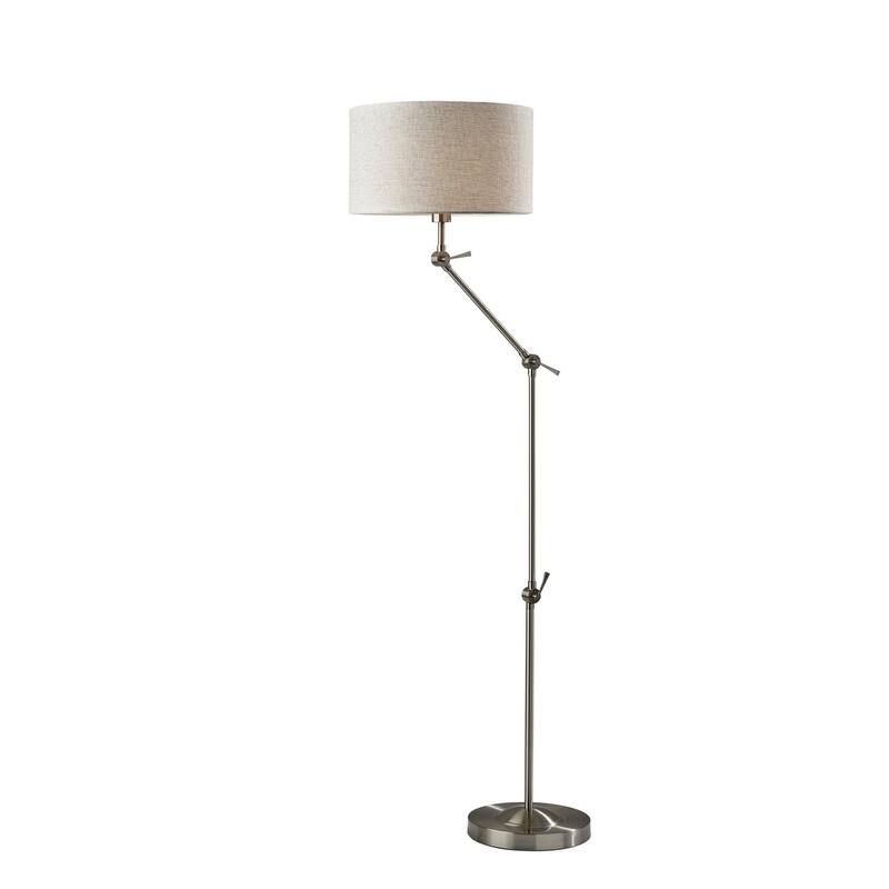Willard Multi-Joint Floor Lamp - Brushed Steel