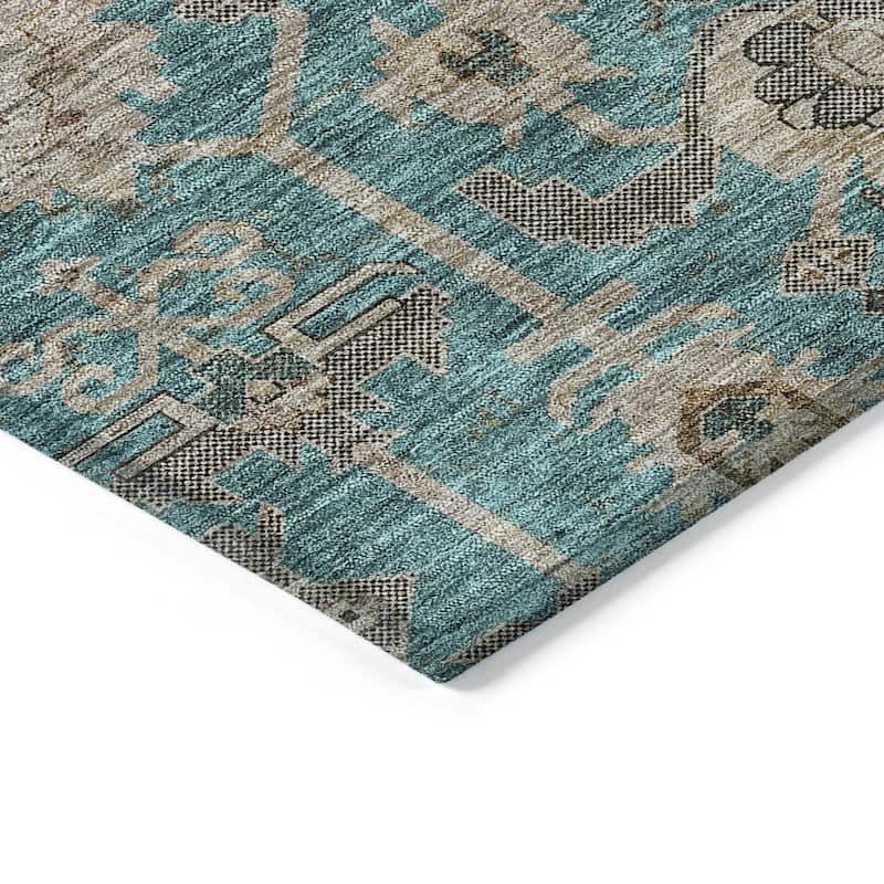 Machine Washable Indoor/ Outdoor Chantille Boho Traditional Rug