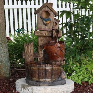 House Buckets Outdoor Garden Water Fountain