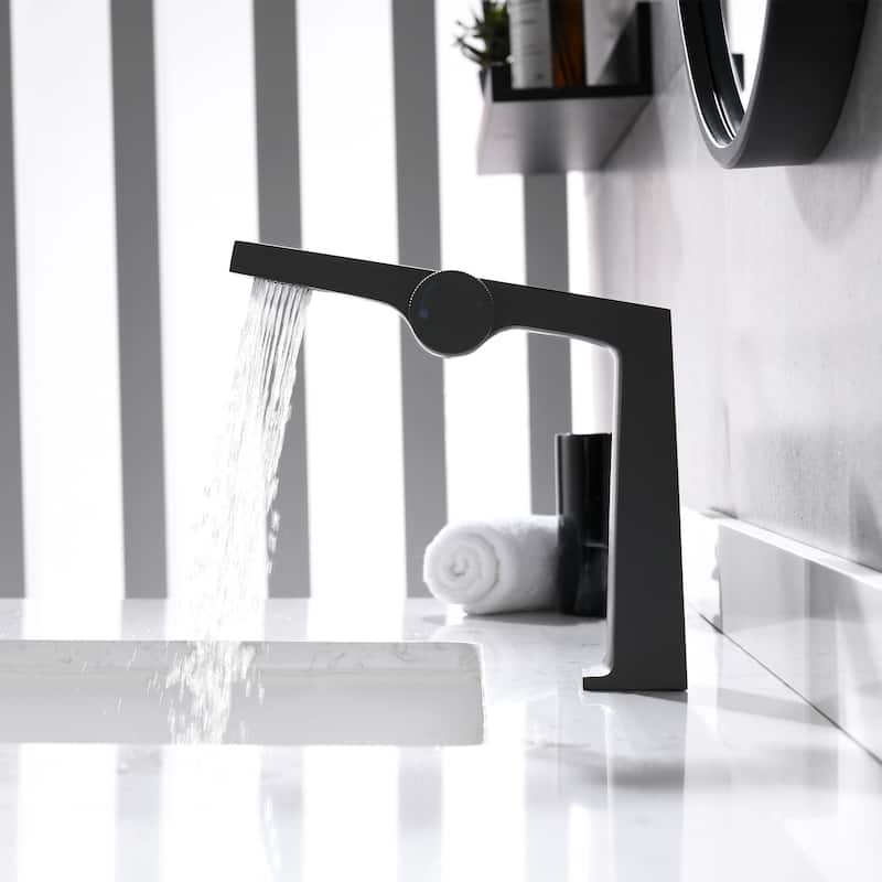 Rbrohant Single Handle Bathroom Faucets, Creative Water Outlet Design Single Hole Bathroom Sink Faucet