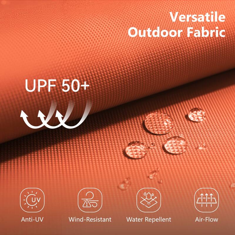 MAISON ARTS 15ft 2-Tier Large Patio Umbrella with Solar Lights, Double-Sided Outdoor Market Umbrellas with Base Included