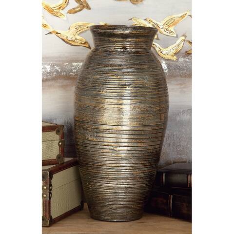 Brown Dried Plant Material Traditional Vase 20 x 10 x 10