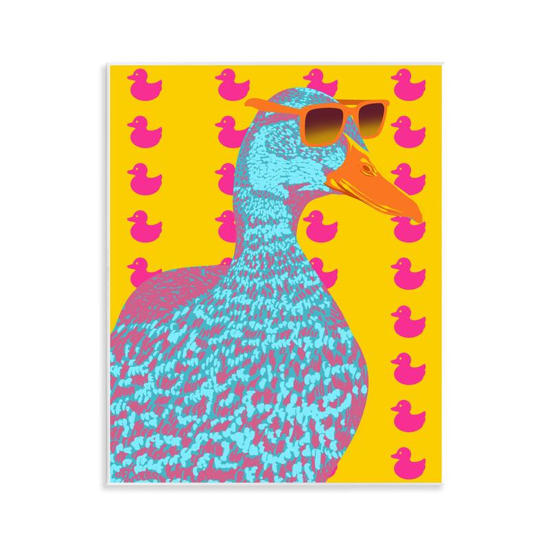 Stupell Quirky Vibrant Goose Wall Plaque Art Design By Marcus Prime - 11 x 14