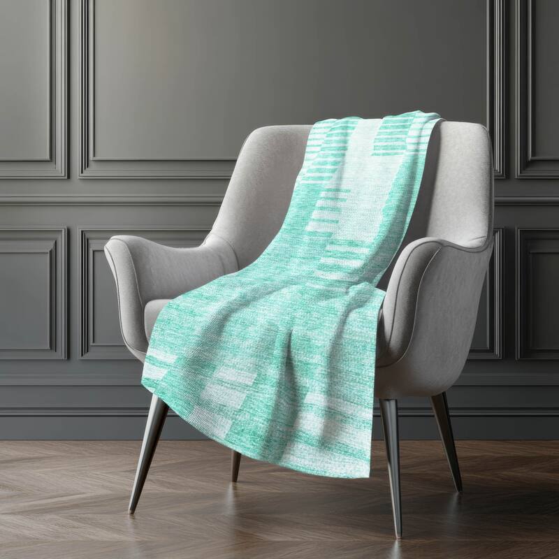 Premium Machine Washable Contemporary Sherpa Throw Blanket