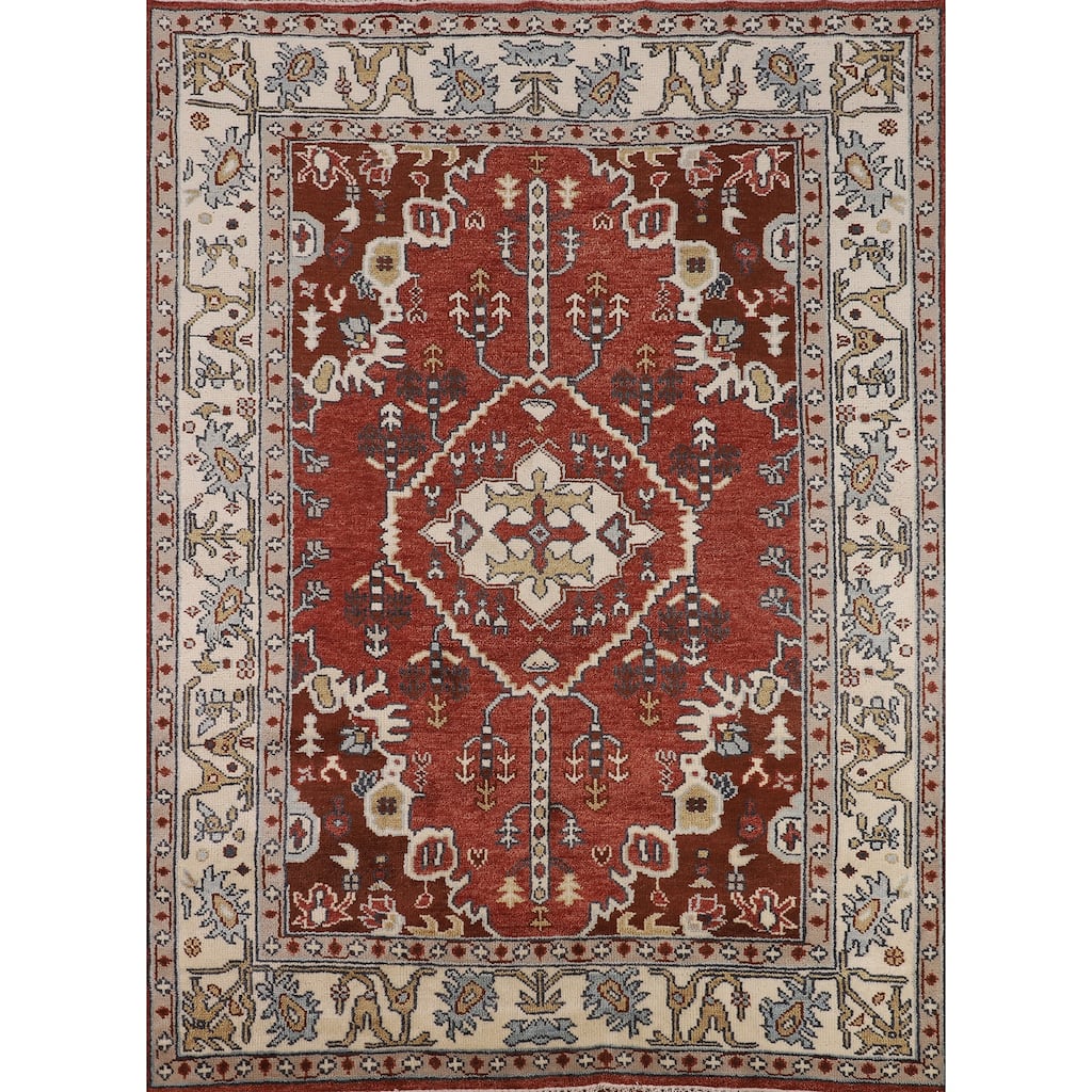 Tabriz Indian Area Rug Handmade Wool Carpet - 7'10"x 10'1"
