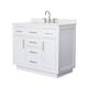 Option White / Giotto Quartz Top / Brushed Nickel