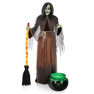 Halloween Animatronic Scary Witch Outdoor Decor Sound and Motion - Bed Bath & Beyond - 41248864
