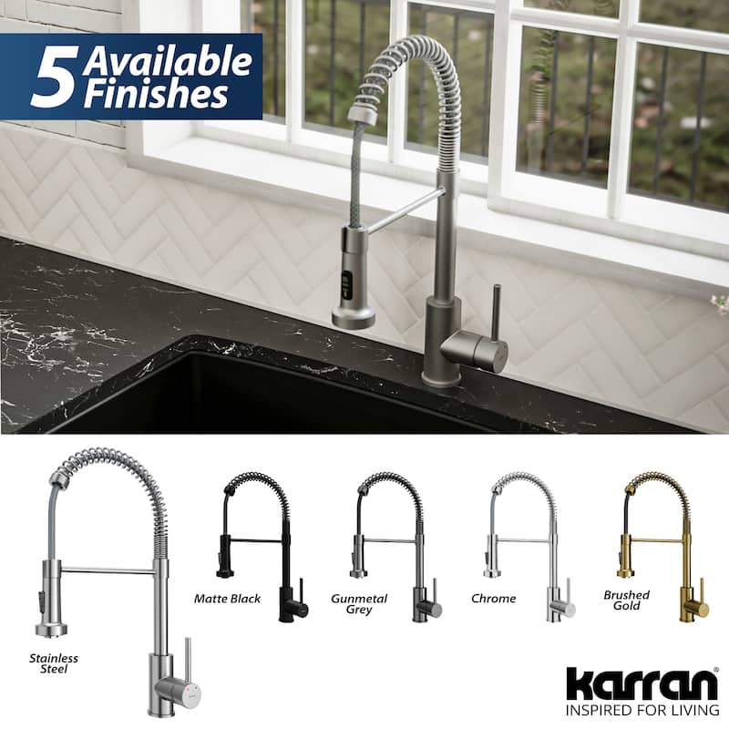 Karran Kadira Single-Handle Pull-Down Sprayer Kitchen Faucet