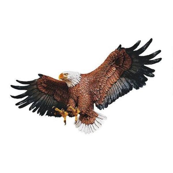 Shop 44 Grande Bald Eagle Hand Painted Outdoor Wall Statue On