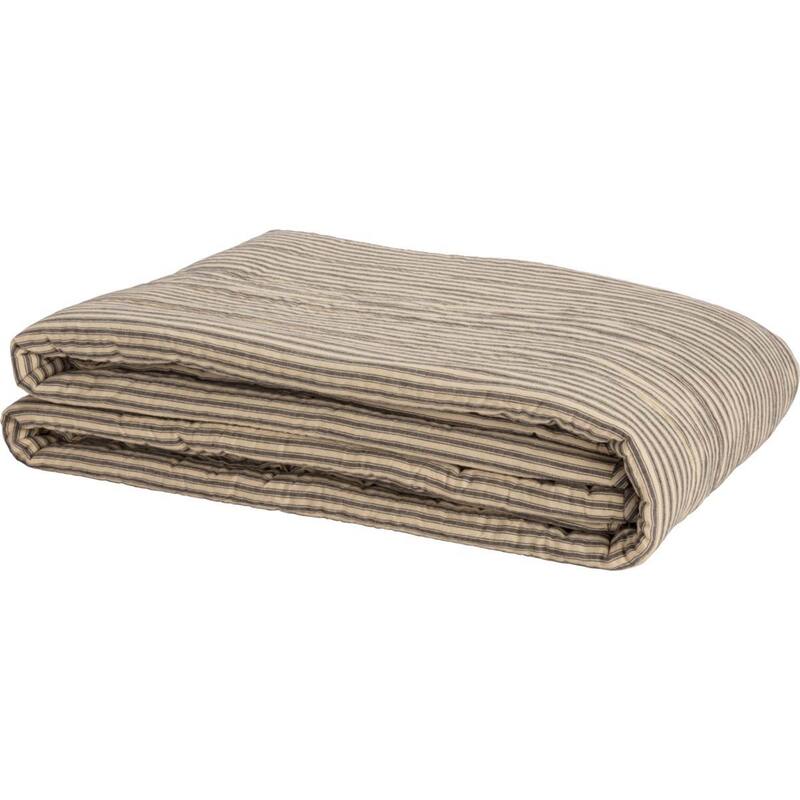 Sawyer Mill Ticking Stripe Quilted Coverlet