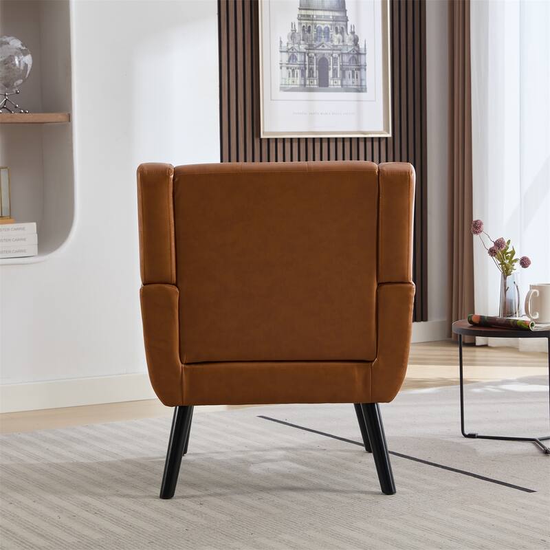 Modern Ergonomics Accent Chair with Black Legs