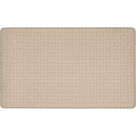 Achim Woven-Embossed Faux-Leather Anti-Fatigue Mat,18x30 Inches