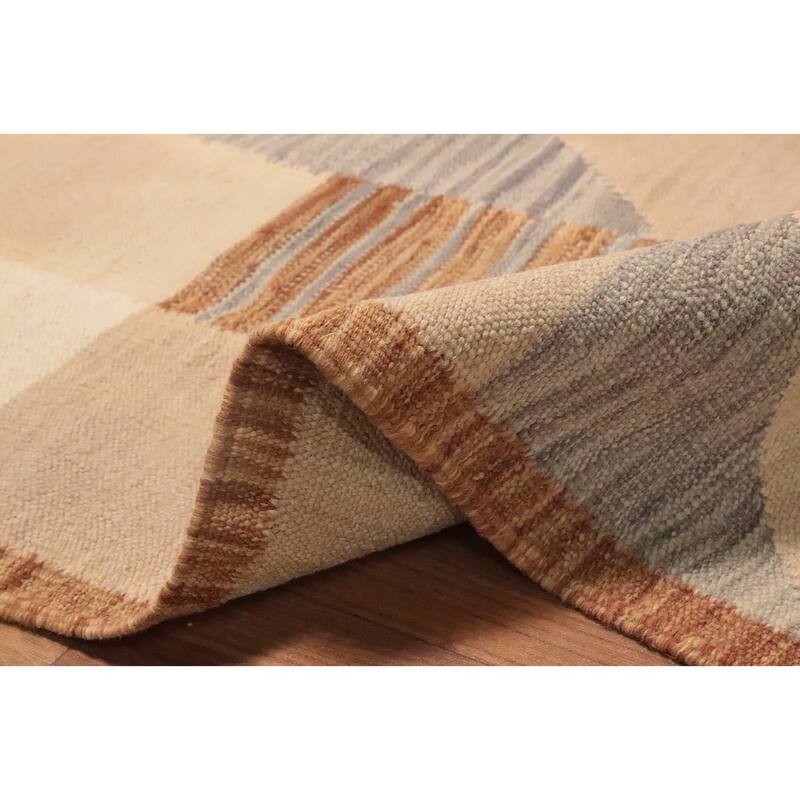 Hand Woven Oriental 100% Wool Carpet Southwestern Tribal Multi-Colored Kilim Area Rug - 6' 2'' X 4' 0''