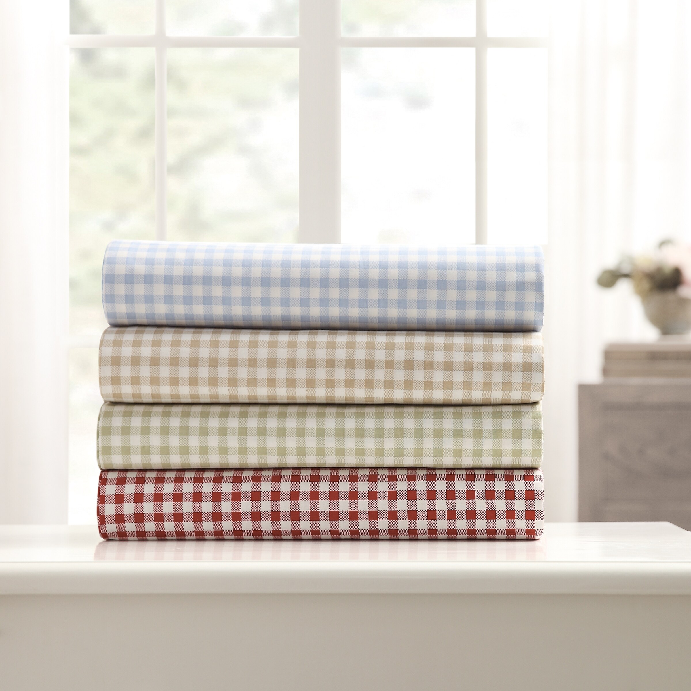Pottery barn gingham sheets sales